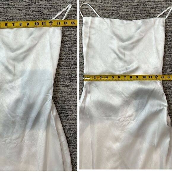 NWT ELLIATT Aisle Dress Satin White Maxi XS - Picture 12 of 16